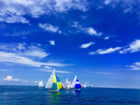 Gorgeous glimpse of the regatta (photo by Jorie Johansen)